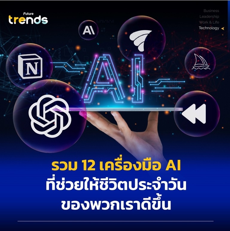 เปิด 12 AI ที่ทำให้ การใช้ชีวิต ง่ายขึ้น