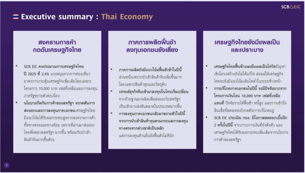 SCB EIC ระบุ นโยบาย ทรัมป์ 