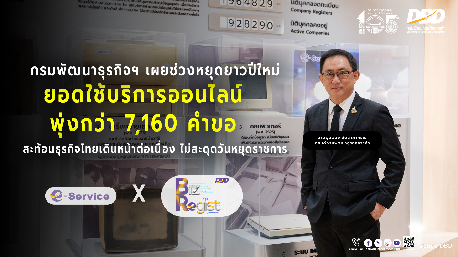 กรมพัฒนาธุรกิจฯ เผย หยุดปีใหม่ ยอดใช้