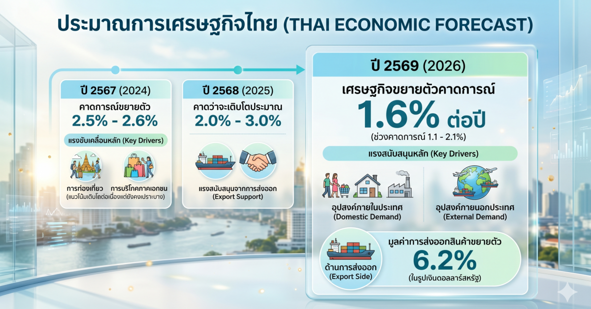 ประมาณการเศรษฐกิจ ปี 67-69