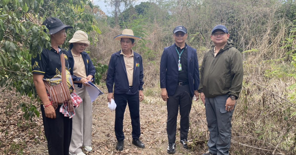 ธนาคารที่ดินบูรณาการหน่วยงานรัฐ สำรวจพื้นที่เสี่ยงภัยธรรมชาติบ้านห้วยม่วง เร่งวางแผนป้องกันก่อนฤดูฝน